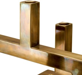 Suport pentru 5 lumanari, design LUX Skyline, alama vintage