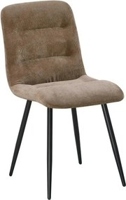 Scaun BOS, maro/negru, stofa/metal, 61x51x84 cm
