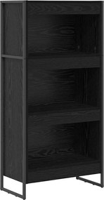 vidaXL Dulap pentru cărți Stejar Negru 80 x 30 x 155 cm Lemn compozit