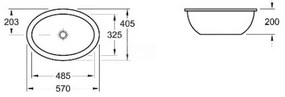 Lavoar sub blat Villeroy &amp; Boch, Loop &amp; Friends, oval, 57 cm