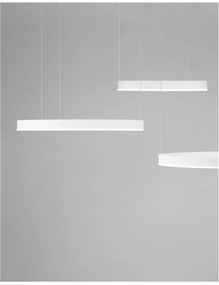 Lustra LED dimabila design circular MOTIF 3 ring alb