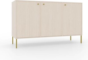 Comodă cu trei usi, 124x41x74cm, Tili System, ADRK Furniture (Culoare: Eucalipt / Eucalipt)