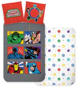 Avengers Symbols set de lenjerie de pat 140×200cm, 70×90 cm