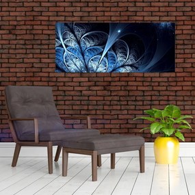 Tablou - Floare albastru închis (120x50 cm)