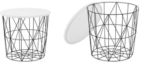 Masă de cafea Lata (negru + alb). 796707