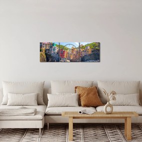 Tablou - Pe Marea mediterană (cu ceas) (90x30 cm)