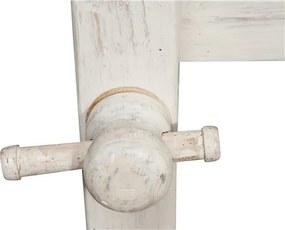 Banc de tamplar, L116 63 H90 cm, 4 sertare, alb antic, lemn masiv