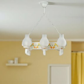 Brilagi - Candelabru cu lanț QUEEN 6xE14/40W/230V fag/crem