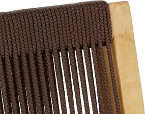 Set dining exterior din lemn de tec și frânghie, masă și 4 scaune, 5 piese, finisaj natural, „Terrawood”