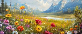 Tablou - Peisaj pictat (120x50 cm)