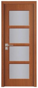 Usa Interior din MDF Novo Doors ND317, Cadru din Lemn Masiv, Geam Sablat, KIT COMPLET, Toc , Manere si balamale incluse (Culoare: Gri, Dimensiune: 80
