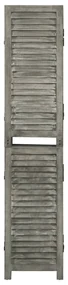 338577 vidaXL Separator cameră cu 6 panouri, gri, 214x166 cm, lemn masiv