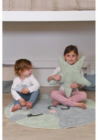 Covor pentru copii albastru lavabil/țesut manual din bumbac ø100 cm Big Big World – Lorena Canals