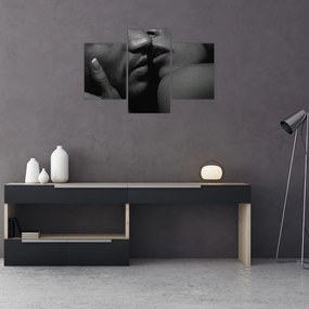 Tablou - Sărutul, fotografie alb-negru (90x60 cm)