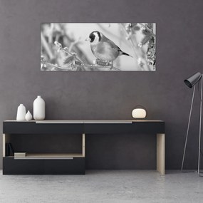 Tablou - O pasăre în timpul iernii (120x50 cm)