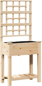 vidaXL Vază pentru Grădină Bej 71 x 38 x 152 cm Lemn de Brad Solid