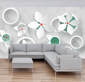 Fototapet - Flori 3D abstract (147x102 cm)