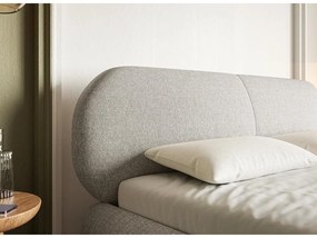 Pat matrimonial 180 cm Octave 180B (cu somieră) (deschis gri + auriu). 1099972