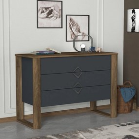 Comodă Bumerang Anthracite and Walnut
