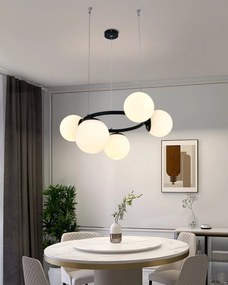 💡 Pendul N6805/5 – Contrast Elegant în Negru și Alb