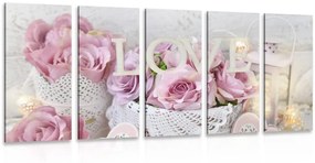 Tablou 5-piese decor romantic în stilul vintage