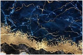 Tablou - Marmură albastru închis (90x60 cm)