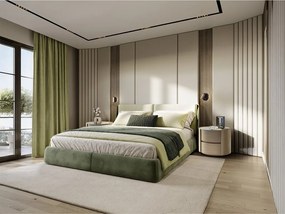 Noptiera ovala cu 2 sertare Enoc stejar deschis