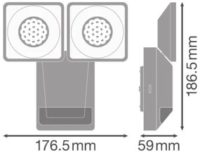 Aplică LED de exterior cu senzor SPOT 2xLED/8W/230V IP55 Ledvance