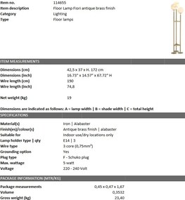 Lampadar design LUX Fiori 114655 HZ