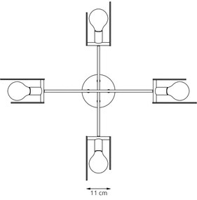 Lustră pe cablu SKIVA 4xE27/15W/230V negru/bej