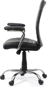 Scaun de birou din piele ecologica OFF 338 negru