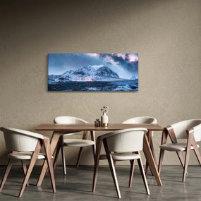 Tablou cu munți și ceul cu stele (120x50 cm)