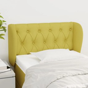 Tablie de pat cu aripioare verde 83x23x78 88 cm material textil 1, Verde, 83 x 23 x 78 88 cm