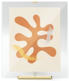 Ramă foto aurie cu picior de susținere din sticlă 26x30,5 cm Flute – Umbra