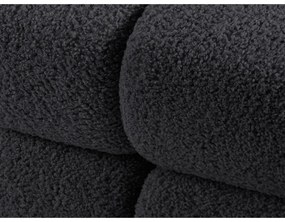 Colțar modular gri antracit cu tapițerie din țesătură bouclé (cu colț pe partea dreaptă) Bellis – Micadoni Home