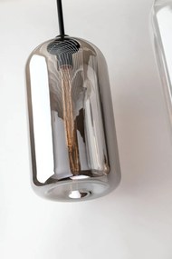 Pendul design vintage-industrial DISTRICT small, abajur fumuriu