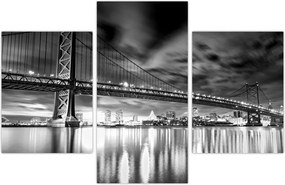 Tablou - Podul Benjamin Franklin, Philadelphia, alb-negru (90x60 cm)