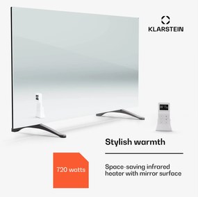 Klarstein Marvel Mirror 720, încălzitor cu infraroșu, 720 W, temporizator săptămânal, oglindă