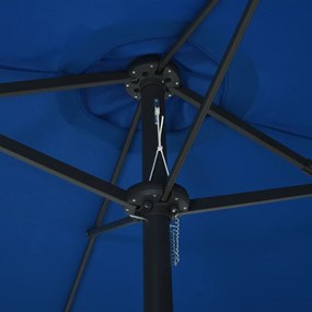 Umbrela soare exterior cu stalp aluminiu, albastru, 460x270 cm Albastru