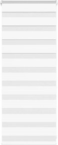 vidaXL Jaluzea tip zebra alb lățime țesătură 55,9 cm poliester