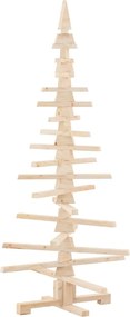 vidaXL Brad de Crăciun din lemn pentru decor 150 cm, lemn masiv de pin