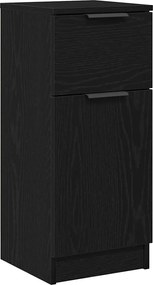 vidaXL Bufet cu sertar Stejar Negru 30 x 30 x 70 cm Lemn compozit