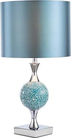 Där Lighting ELS4223 - Lampă de masă ELSA 1xE27/40W/230V albastru/crom lucios