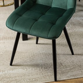 JAKS SCAUN DE SUFRAGERIE CHIC VELVET VERDE