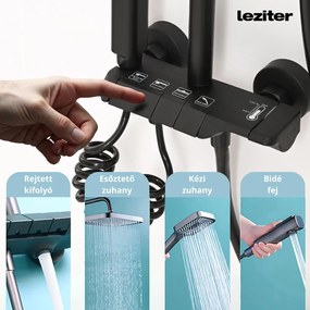 Set de duș multifuncțional Eliz negru