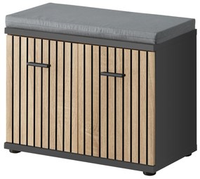 Pantofar cu pernă Mablo (antracit + stejar artisan + negru). 1097707