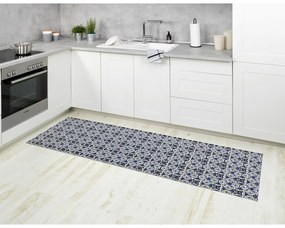 Covoraș de baie alb/albastru din plastic 65x200 cm Murcia – Wenko