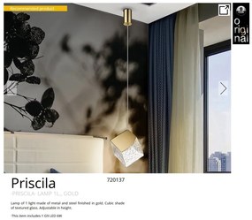 Lustra/Pendul design decorativ Priscila gold