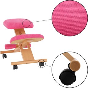 Scaun genunchi ergonomic, roz/ fag, GROCO