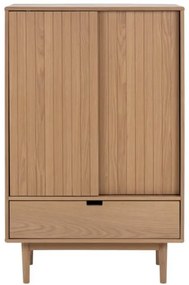 OFERTA Comoda LUCERO cu usi glisante si sertar, decor stejar a II-a calitate